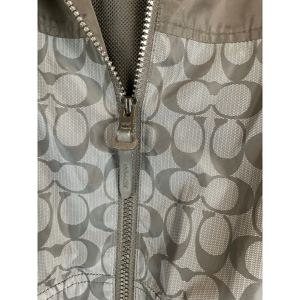 Coach Signature Full Zip Windbreaker Jacket, *SIZE XXL*- Charcoal/Black - Picture 4 of 6